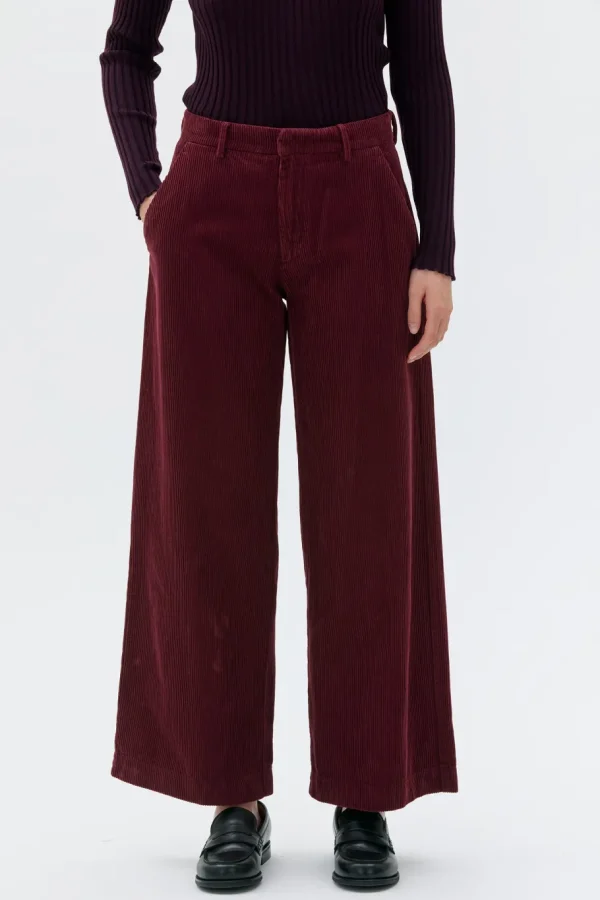 Maska Aya wide leg corduroy trousers - Bourdeaux^Dame Underdele