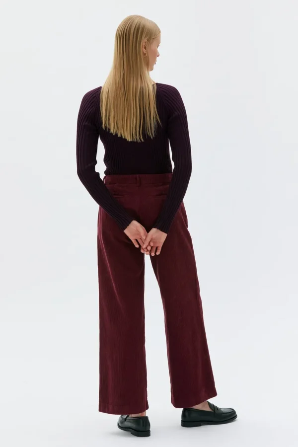 Maska Aya wide leg corduroy trousers - Bourdeaux^Dame Underdele