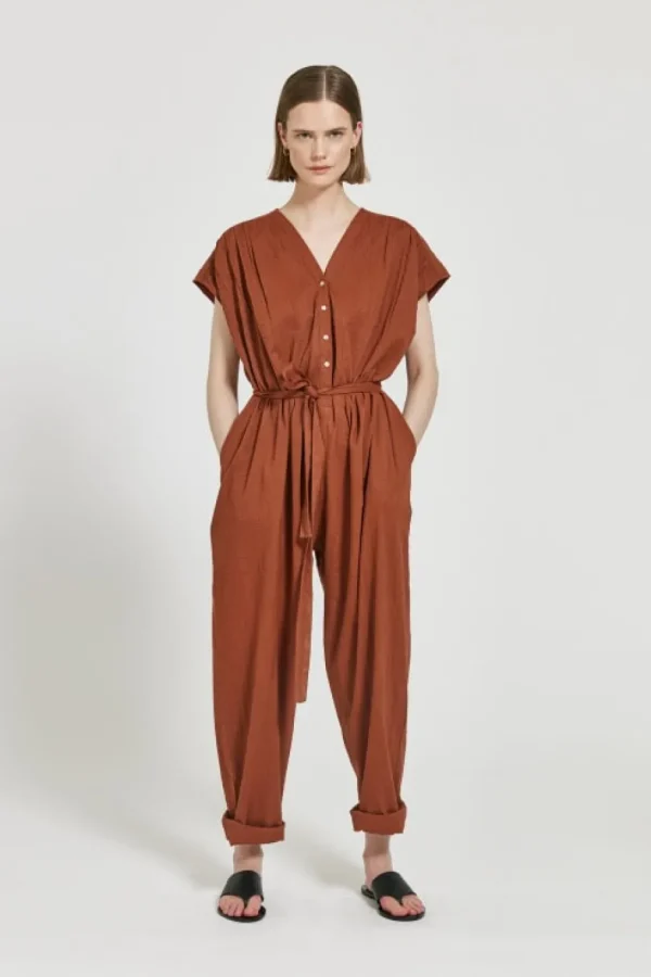 Maska Huma - Organic cotton jumpsuit Teracotta^Dame Kjoler Og Jumpsuits
