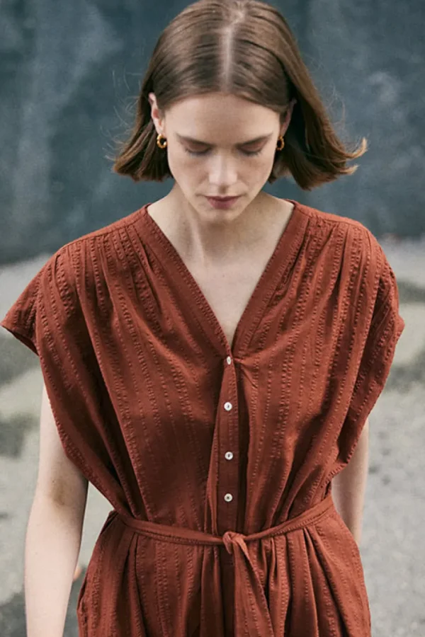 Maska Huma - Organic cotton jumpsuit Teracotta^Dame Kjoler Og Jumpsuits