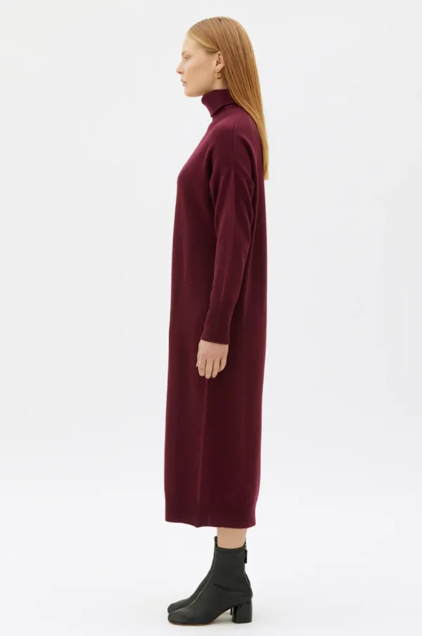 Maska Kaya knitted dress in lambswool - Bourdeaux^Dame Kjoler Og Jumpsuits
