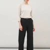 Maska Lissy Cropped Linen trousers Black^Dame Underdele