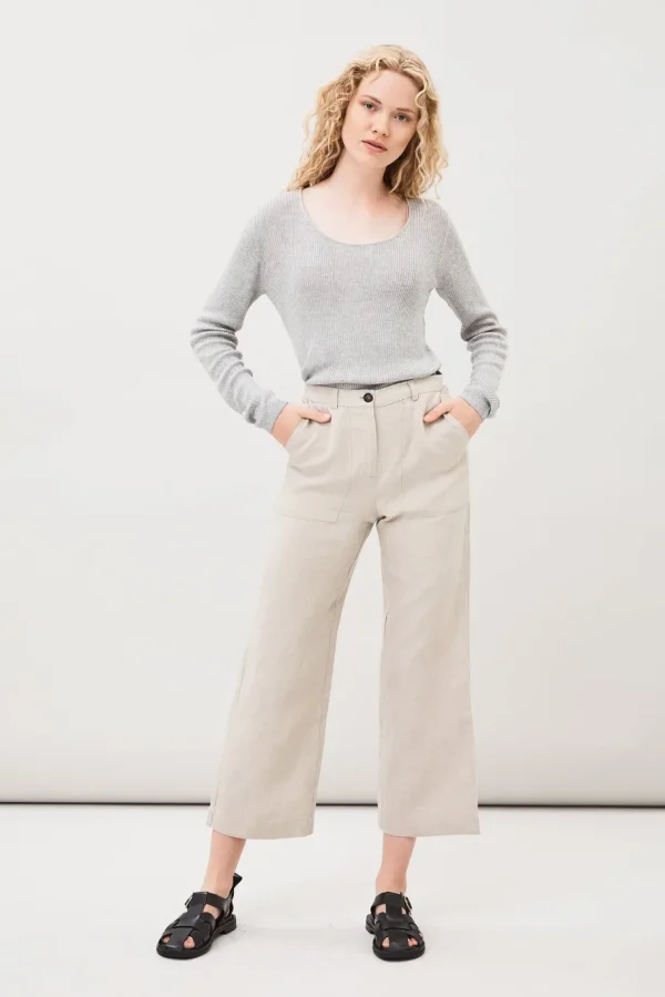 Maska Lissy Linen Pants Oat Beige^Dame Underdele