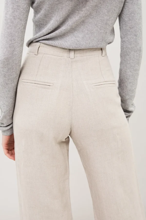 Maska Lissy Linen Pants Oat Beige^Dame Underdele