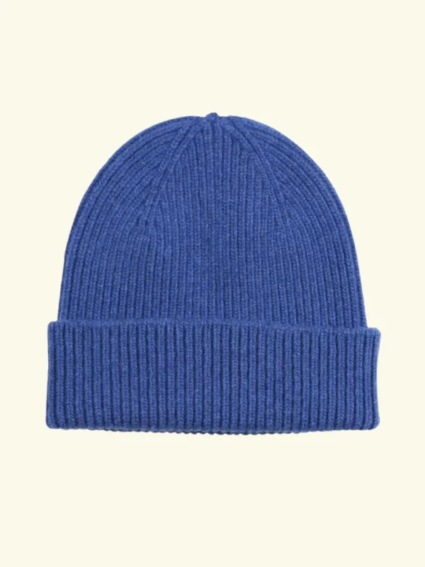 Colorful Standard Merino wool beanie - Royal blue^Dame Huer