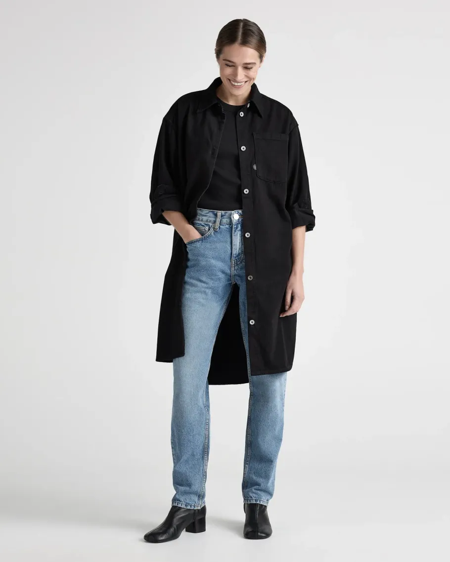 mud_jeans_ella_denim_dres_2.webp Mud Jeans Ella Denim Dress - BlackDip^Dame Kjoler Og Jumpsuits
