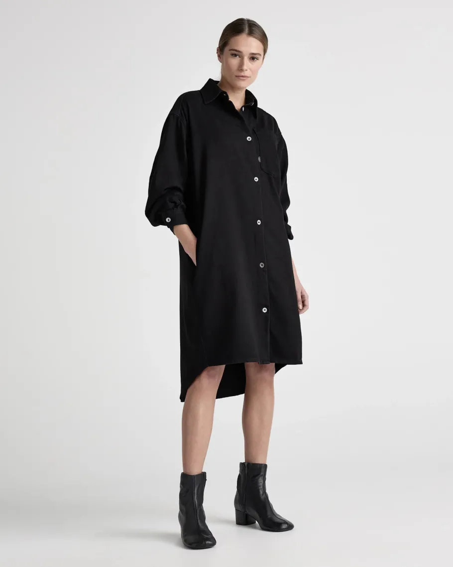 mud_jeans_ella_denim_dres_3.webp Mud Jeans Ella Denim Dress - BlackDip^Dame Kjoler Og Jumpsuits