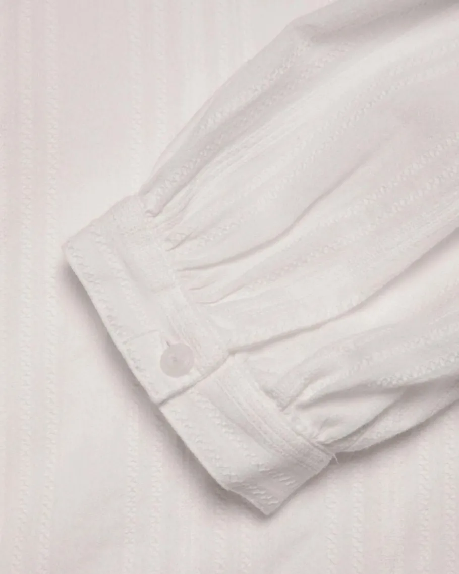 nudie_jeans__edith_stripe_5.webp Nudie Jeans - Edith striped dobby blouse offwhite^Dame Overdele