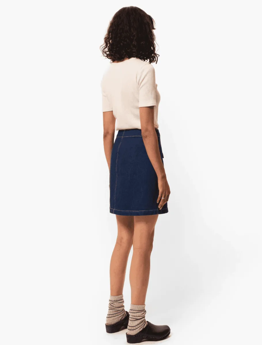 nudie_jeans_elvy_western__2.webp Nudie Jeans Elvy Western Denim Skirt Blue^Dame Underdele