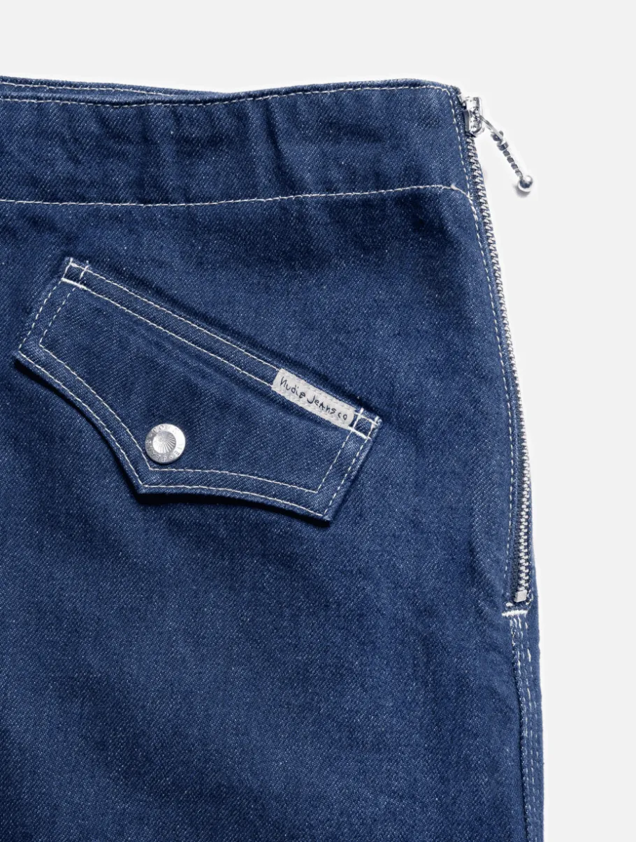 nudie_jeans_elvy_western__5.webp Nudie Jeans Elvy Western Denim Skirt Blue^Dame Underdele