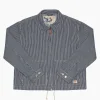 Nudie Jeans Jade Striped Zip Jacket Blue/Offwhite^Dame Overtøj
