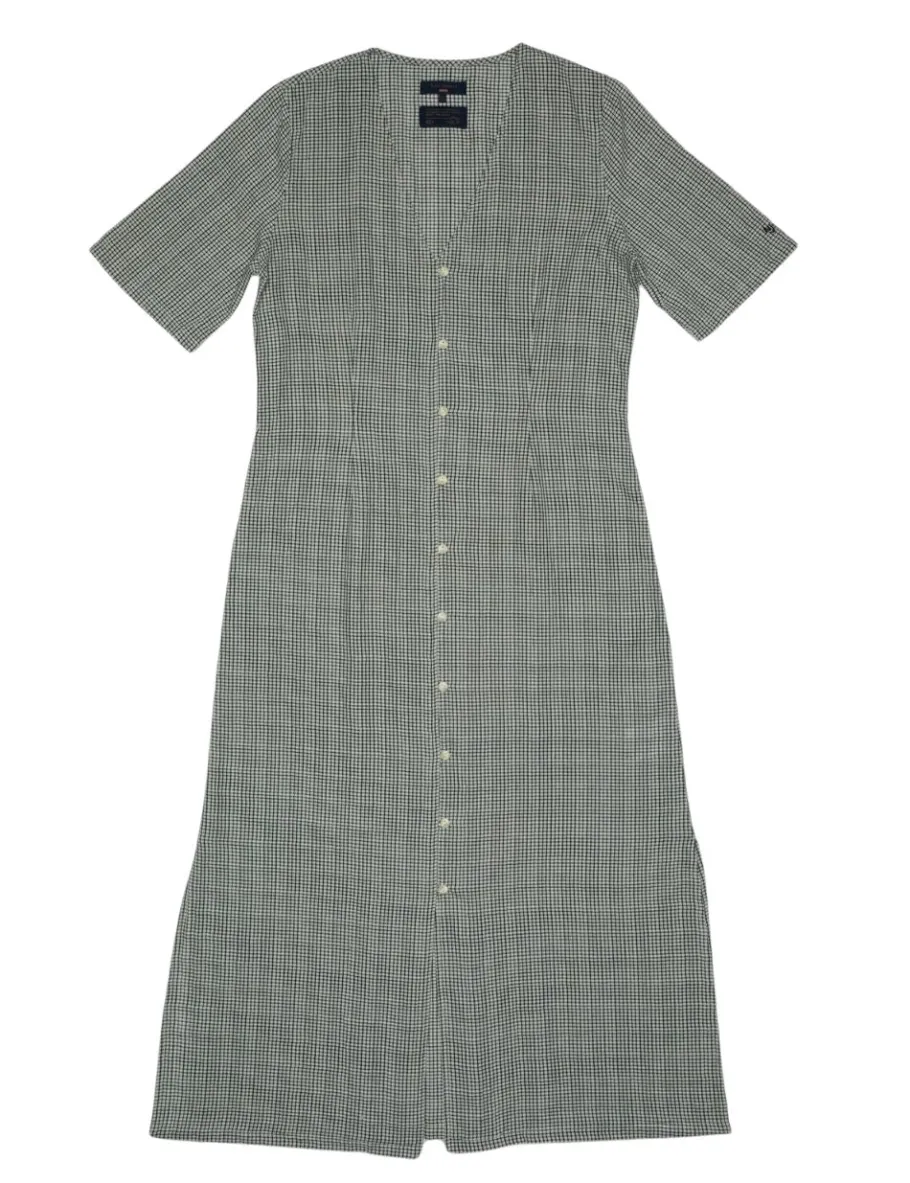 nudie_jeans_lollo_check_i_0.webp Nudie Jeans Lollo Check Indigo Dress^Dame Kjoler Og Jumpsuits