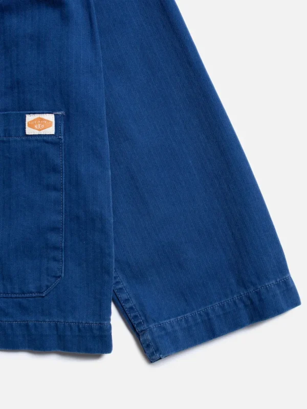 Nudie Jeans Lovis Herringbone Jacket Blue^Dame Overtøj