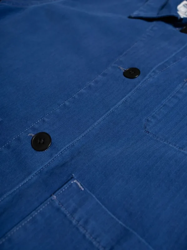 Nudie Jeans Lovis Herringbone Jacket Blue^Dame Overtøj