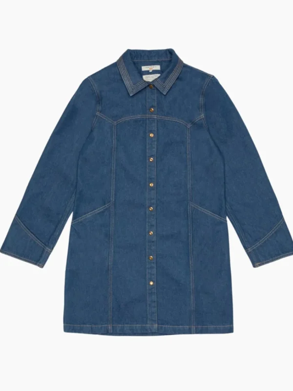 Nudie Jeans Maj Western Denim Dress Blue^Dame Kjoler Og Jumpsuits