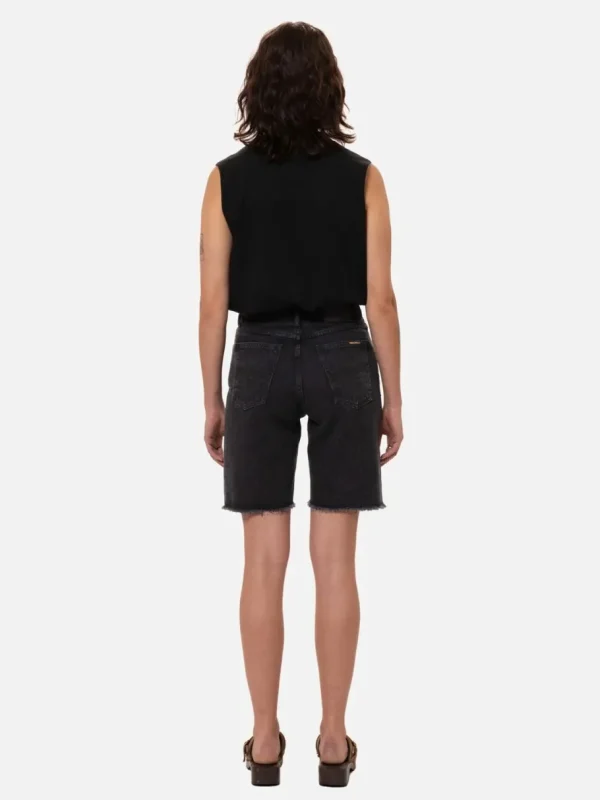 Nudie Jeans Maud Shorts sort - økologiske denimshorts^Dame Underdele