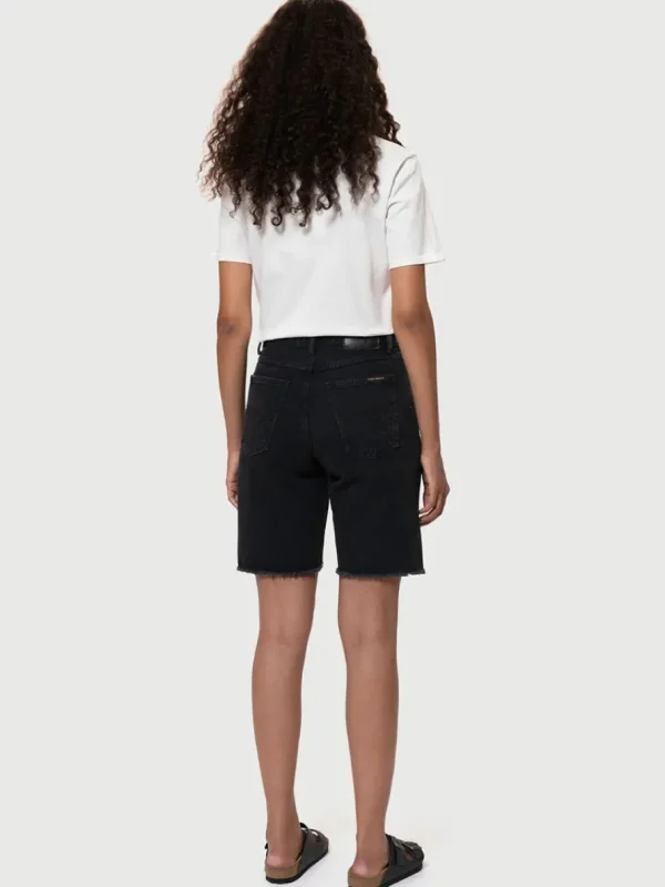 Nudie Jeans Maud Shorts sort - økologiske denimshorts^Dame Underdele