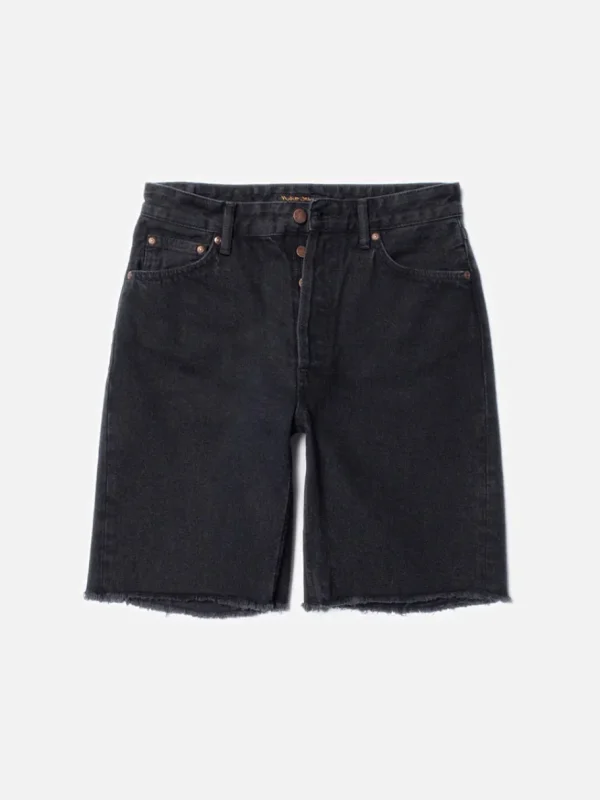 Nudie Jeans Maud Shorts sort - økologiske denimshorts^Dame Underdele