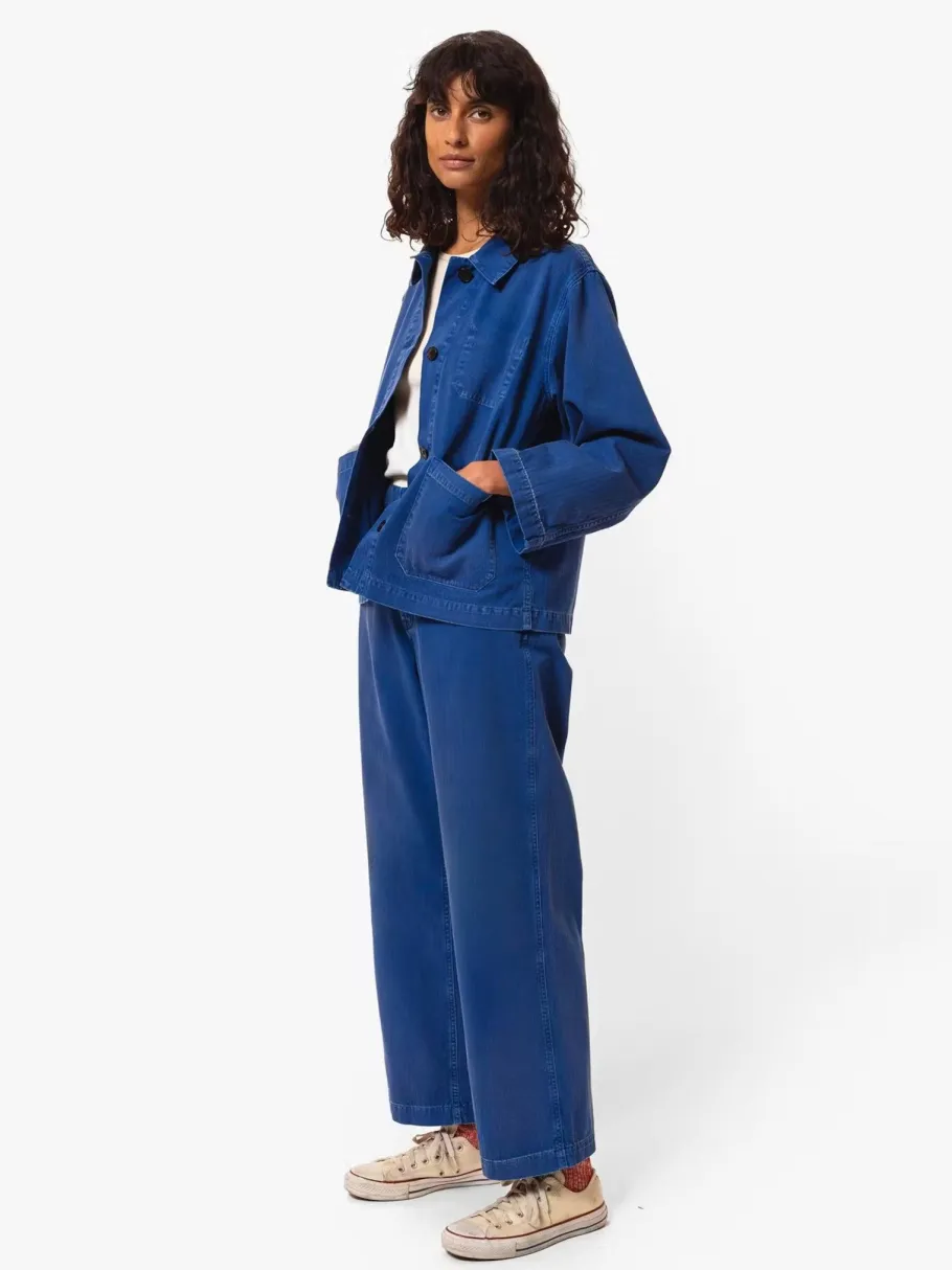 nudie_jeans_wendy_herring_2.webp Nudie Jeans Wendy Herringbone Pants Blue^Dame Underdele