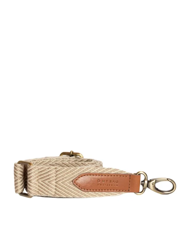 O My Bag - Herringbone Webbing Strap - Sand & Cognac^Dame Tasker Og Punge