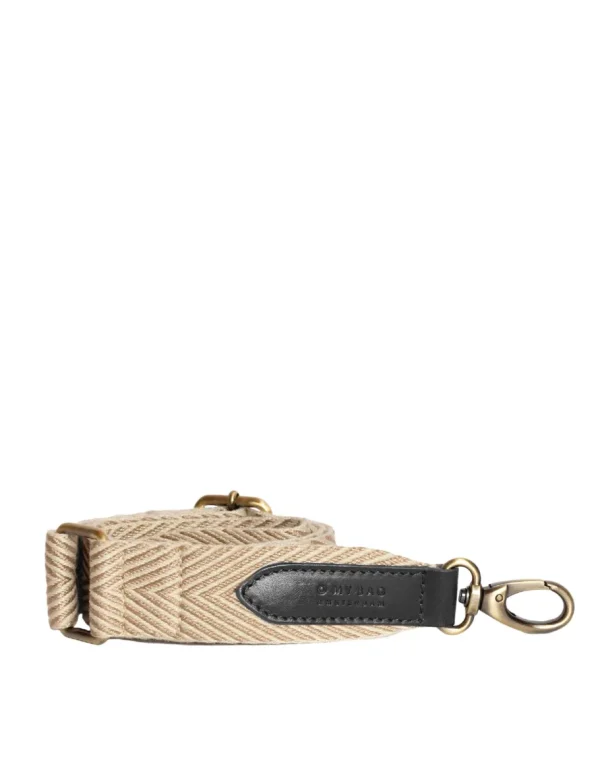 O My Bag - Herringbone Webbing Strap - Sand & Black^Dame Tasker Og Punge