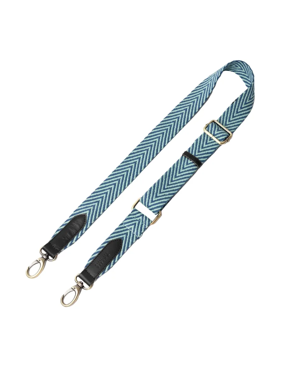 o_my_bag__herringbone_web_2.webp O My Bag - Herringbone Webbing Strap - Jade & Black^Dame Tasker Og Punge