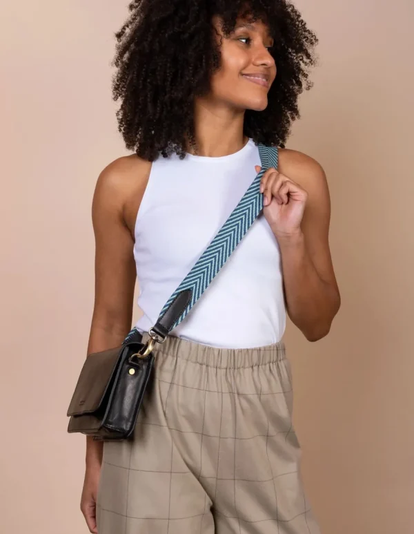 O My Bag - Herringbone Webbing Strap - Jade & Black^Dame Tasker Og Punge