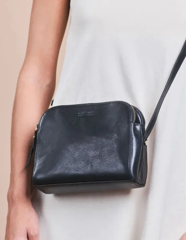 O My Bag Emily Sort Lædertaske^Dame Tasker Og Punge