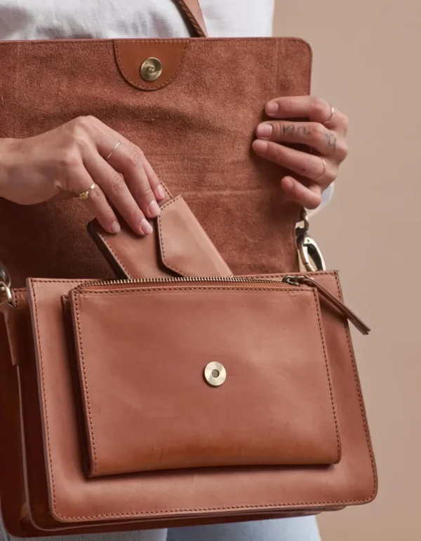 O My Bag Harper Cognac Lædertaske^Dame Tasker Og Punge