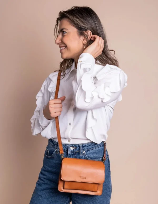 O My Bag Harper Mini Cognac Lædertaske^Dame Tasker Og Punge