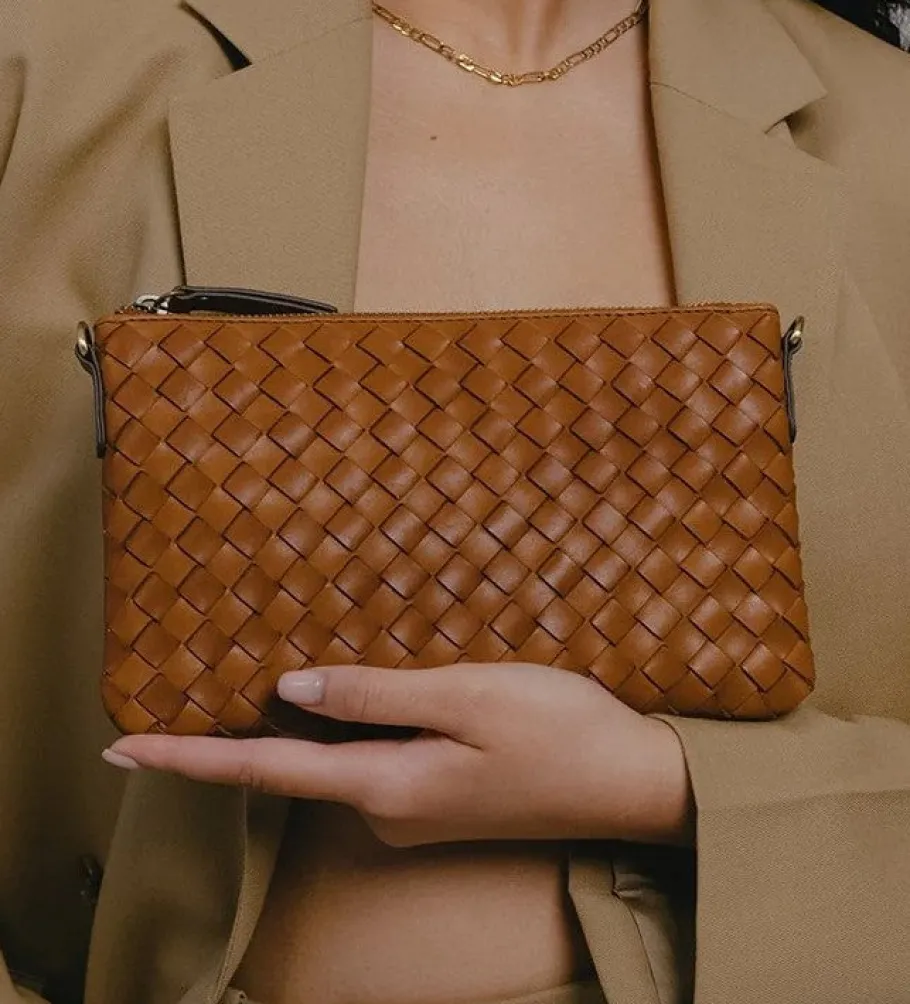 o_my_bag_lexi_flettet_lde_9.webp O My Bag Lexi flettet lædertaske Cognac^Dame Tasker Og Punge