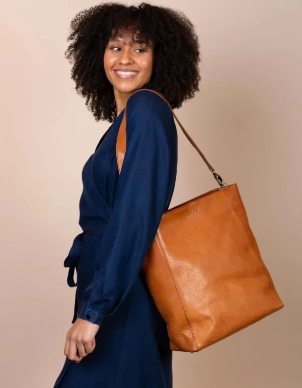 O My Bag Sofia Cognac Lædertaske^Dame Tasker Og Punge