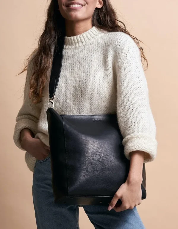 O My Bag Sofia Sort Lædertaske^Dame Tasker Og Punge