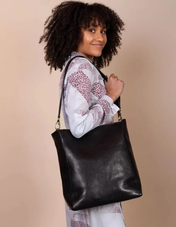 O My Bag Sofia Sort Lædertaske^Dame Tasker Og Punge