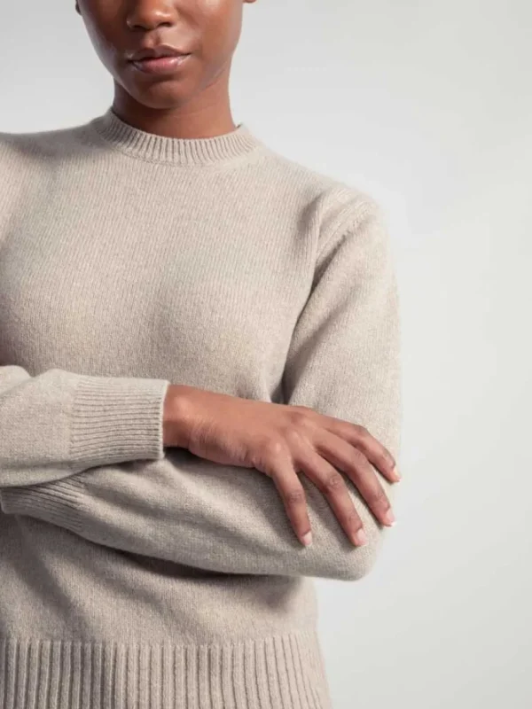 Rifo Edda Women's Recycled Cashmere Sweater Sand Beige^Dame Overdele