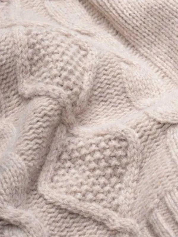 Rifo GIUDITTA Women's Recycled Wool Zip Sweater Sand Beige^Dame Overdele