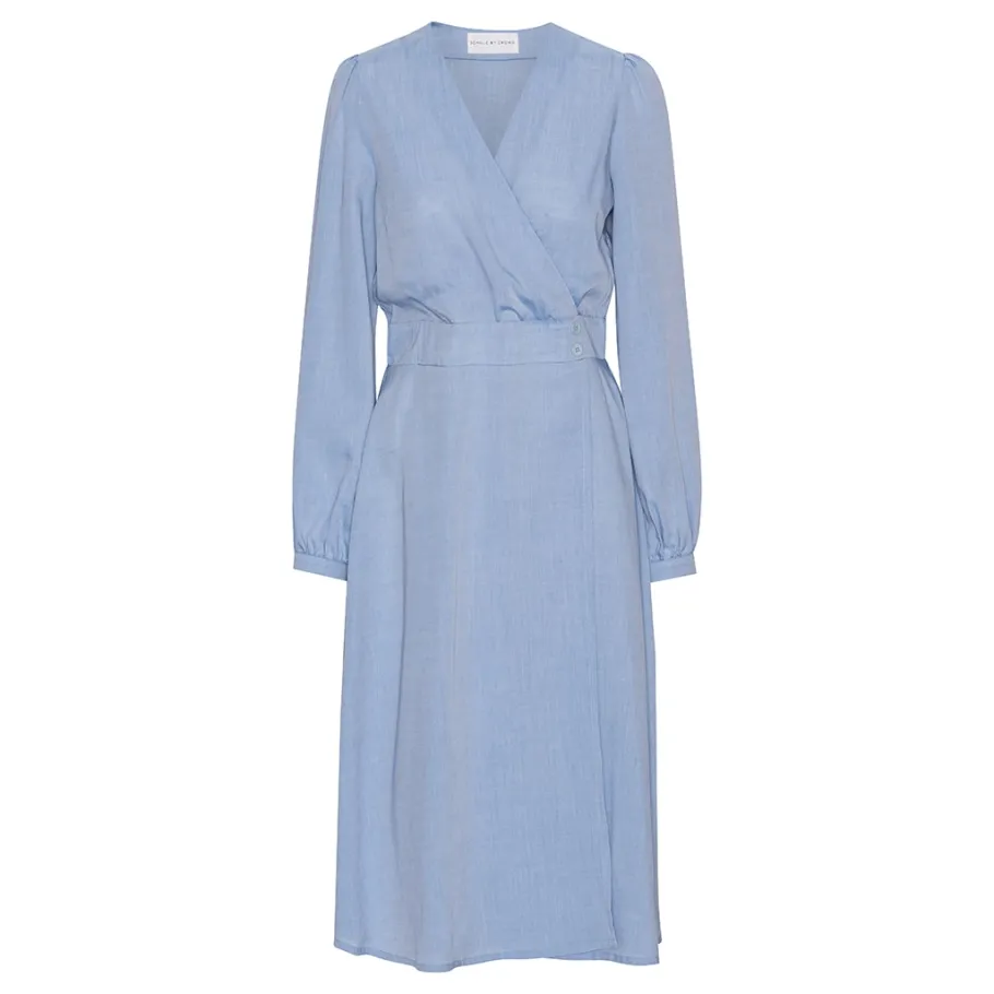 schulz_by_crowd__kjole_i__0-1.webp Schulz by Crowd - Kjole i Tencel - Dandy dress light Blue^Dame Kjoler Og Jumpsuits