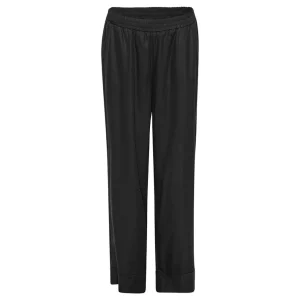 Schulz by Crowd - Tencel bukser - Panne Pants - Black^Dame Underdele