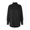 Schulz by Crowd - Tencel Skjorte - Sanne Oversize shirt - Black^Dame Overdele