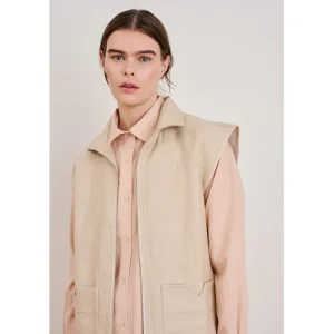 Schulz by Crowd Jussi Vest Beige^Dame Overdele