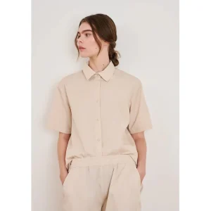 Schulz by Crowd Karla Shorts Tencel Beige^Dame Underdele