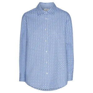 Schulz by Crowd Sanne oversize skjorte Blue/White^Dame Overdele