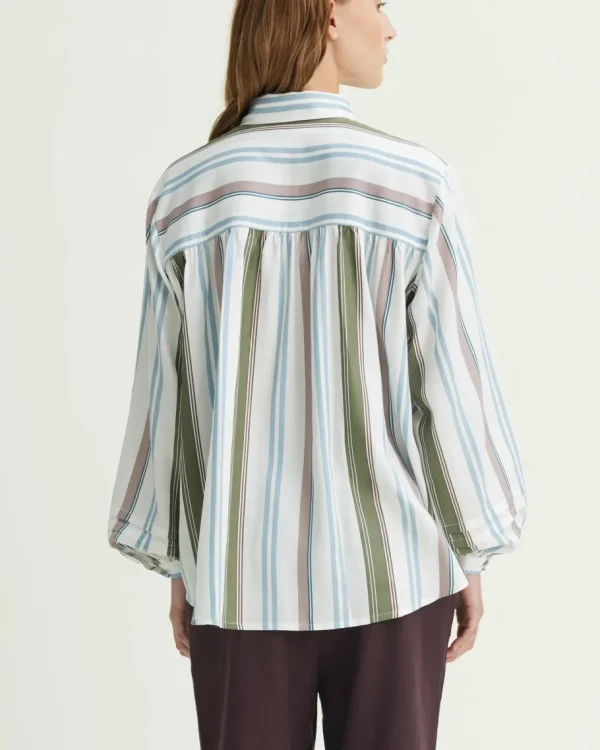 Schulz by Crowd Selma Shirt Striped Tencel^Dame Overdele