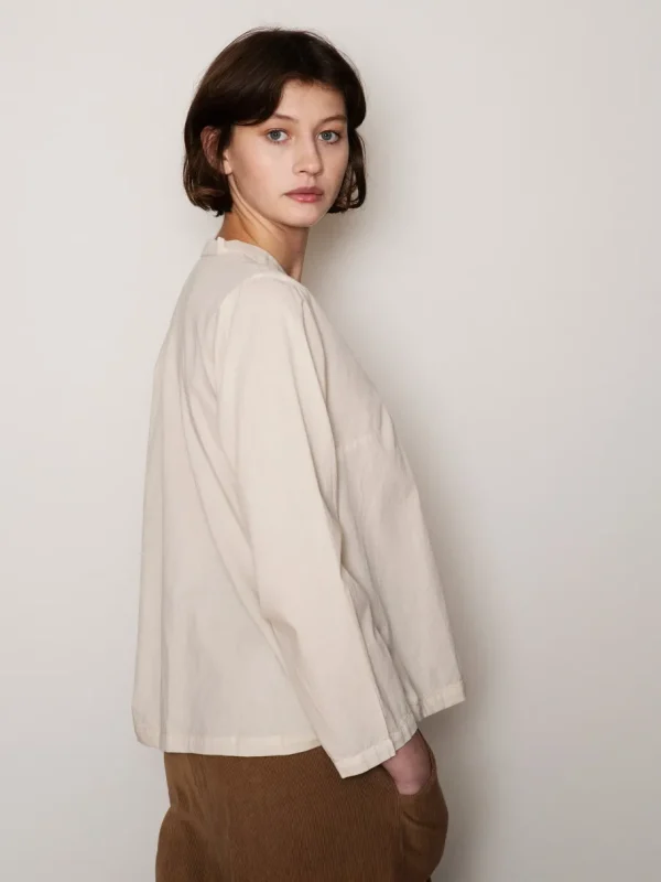 Serendipity Button Blouse Oyster^Dame Overdele
