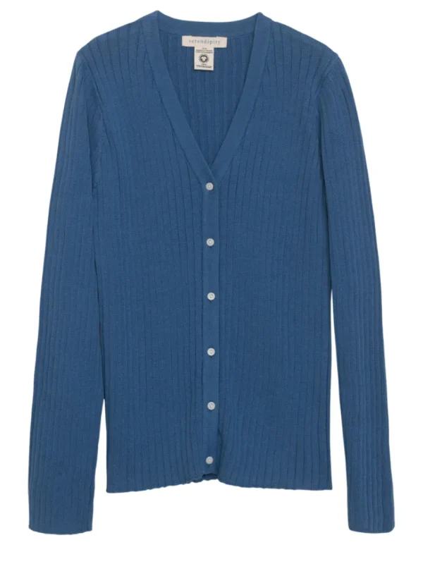 Serendipity Rib Cardigan Dark Tide^Dame Overdele