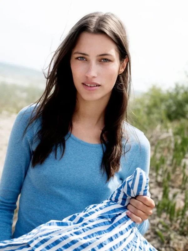 Serendipity Slim tee Azur Rib^Dame Overdele