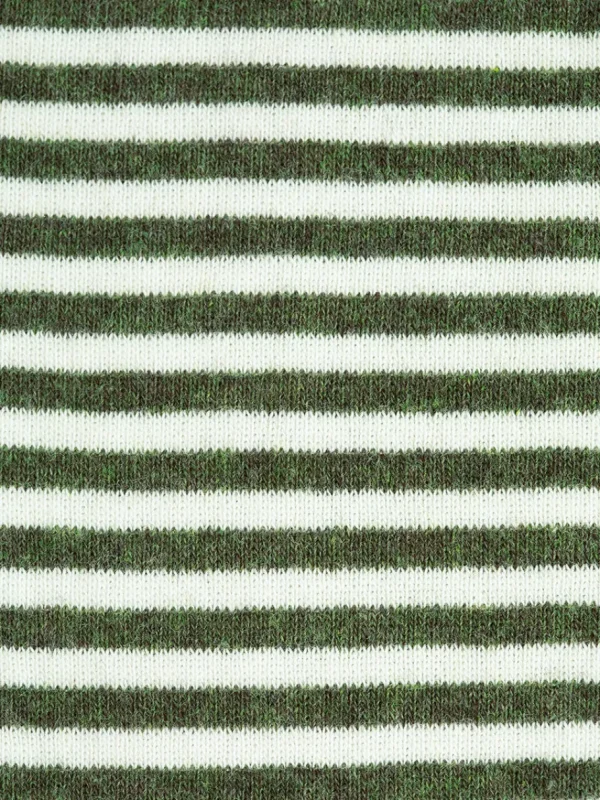 Serendipity Slim Tee Ivy/Offwhite-Melange Rib stripe^Dame Overdele