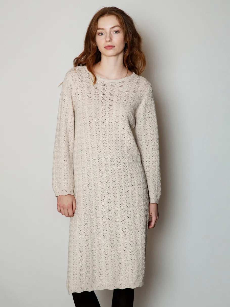 serendipity_texture_dress_1.webp Serendipity Texture Dress Oyster^Dame Kjoler Og Jumpsuits
