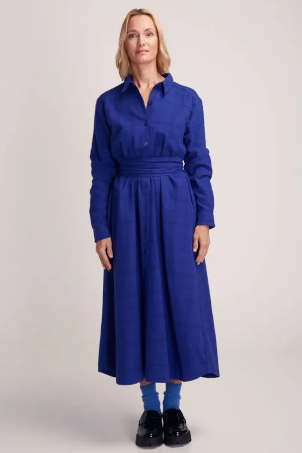 Suite13Lab OFRE DRESS check blue^Dame Kjoler Og Jumpsuits