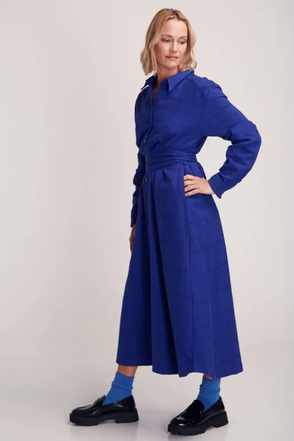 Suite13Lab OFRE DRESS check blue^Dame Kjoler Og Jumpsuits
